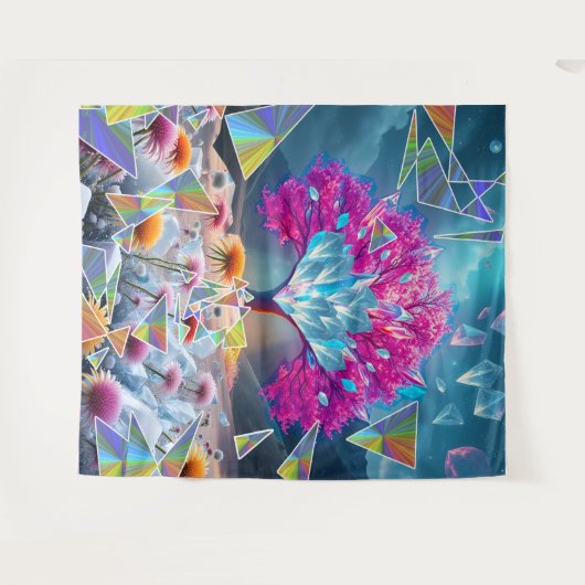 Kristallen Lichtboom Wandkleed (Voorkant (horizontaal))