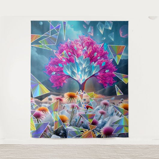 Kristallen Lichtboom Wandkleed (Voorkant)