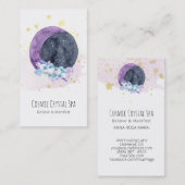 ** Kristallen Maan Kosmos Sterren Universum Hemel Visitekaartje (Voorkant / Achterkant)