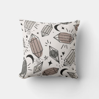 Kristallen, Maan, Sterren, Overlappend Ontwerp. Kussen