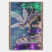 Kristallen muizen en kat Fairy Garden Deken (Voorkant Verticaal)