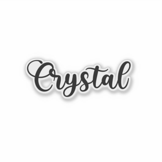 Kristallen naam - Handgeschreven kalligrafie Sticker (Voorkant)