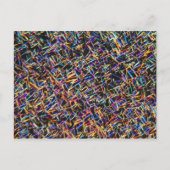 Kristallen onder een microscoop briefkaart (Voorkant)