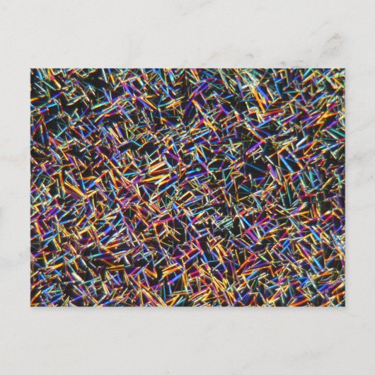 Kristallen onder een microscoop briefkaart (Voorkant)