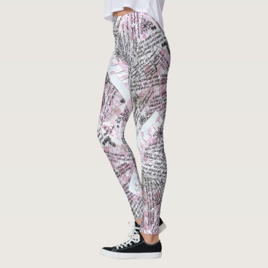 Kristallen op een Notitieboek Leggings (Links)