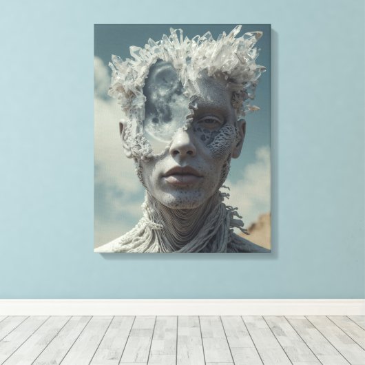 Kristallen Portret Canvas Afdruk (Insitu (Houten vloer))