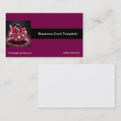 Kristallen robijn mand van vlinders visitekaartje (Voorkant / Achterkant)