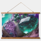 Kristallen Ruby Amethist Edelstenen Hangend Wandkleed (Voorkant)