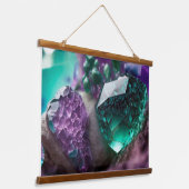 Kristallen Ruby Amethist Edelstenen Hangend Wandkleed (Gebogen)