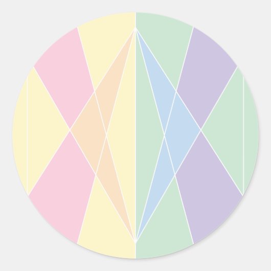 Kristallen schaal (vlak) ronde sticker (Voorkant)