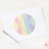 Kristallen schaal (vlak) ronde sticker (Envelop)