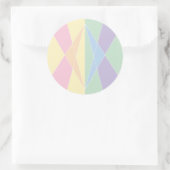 Kristallen schaal (vlak) ronde sticker (Tas)