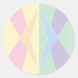 Kristallen schaal (vlak) ronde sticker