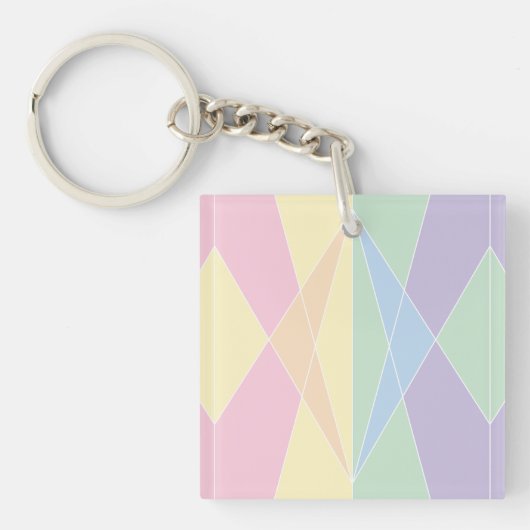 Kristallen schaal (vlak) sleutelhanger (Voorkant)