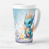 Kristallen Schattigee Baby Blue Dragon-68799 Latte Mok (Rechterhoek)