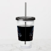 Kristallen schedel met robijnrode ogen Acryl Tumbl Drinkbeker (Rechts)