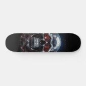 Kristallen schedel met robijnrode ogen Skateboard (Horizontaal)