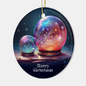 Kristallen Sneeuwballen Kerstfeest Ornament (Links)