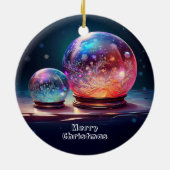 Kristallen Sneeuwballen Kerstfeest Ornament (Achterkant)