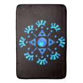 Kristallen Sneeuwvlok Badmat (Voorkant Verticaal)