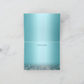 Kristallen Sneeuwvlok Blauwe Winter Bedankkaart (Binnen)