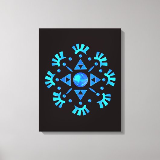 Kristallen Sneeuwvlok Canvas Afdruk (Voorkant)
