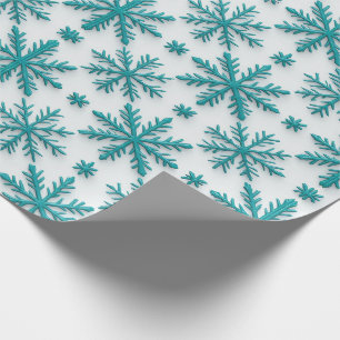 ❄ Kristallen Sneeuwvlok Winter Herhalings Tegels ❄ Cadeaupapier