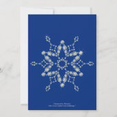 Kristallen sneeuwvlokken blauwe bruiloft kaart (Achterkant)