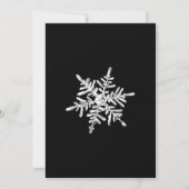 Kristallen sneeuwvlokken winterbruiloft kaart (Achterkant)