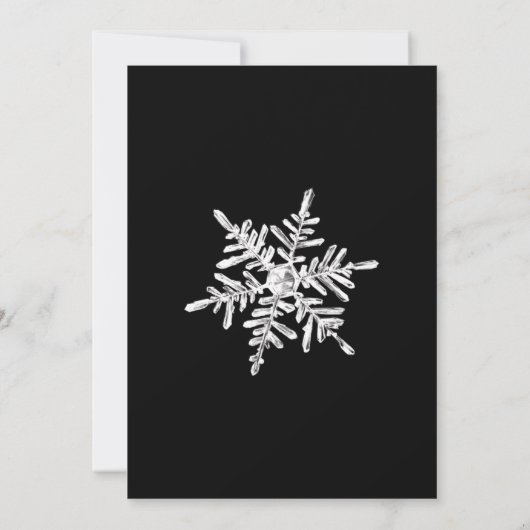 Kristallen sneeuwvlokken winterbruiloft kaart (Achterkant)