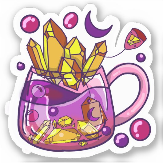 Kristallen Thee Sticker (Voorkant)