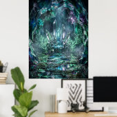 Kristallen Troon Grot Glans Poster (Thuiskantoor)