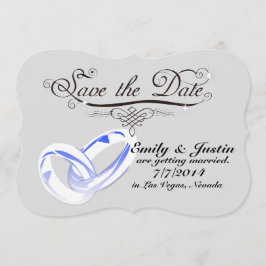 KRISTALLEN TROUW RING SAVE THE DATE KAARTEN