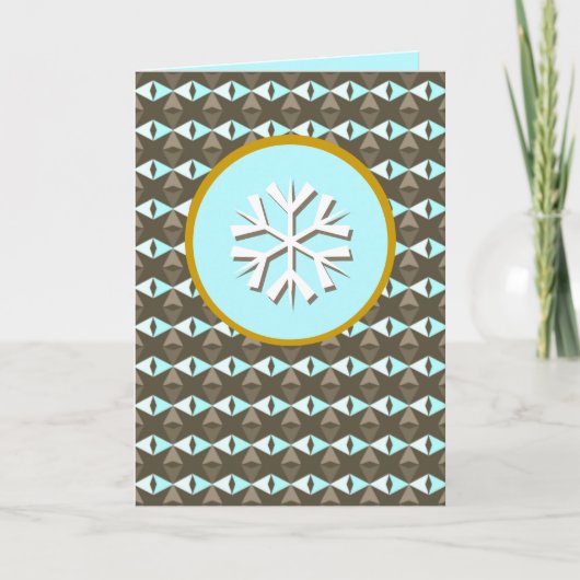 Kristallen van ijs - Snowflake Feestdagen Kaart (Voorkant)