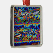 Kristallen van zinkacetaat onder de microscoop metalen ornament (Rechts)