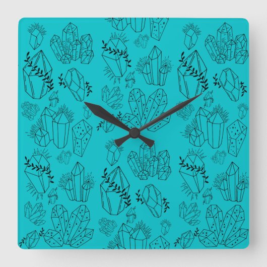 Kristallen Vierkante Klok (Voorkant)