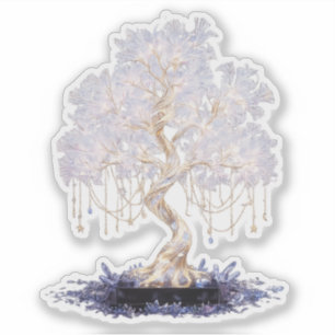 Kristallen vinyl sticker van een gouden sterrenste