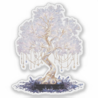Kristallen vinyl sticker van een gouden sterrenste