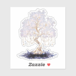 Kristallen vinyl sticker van een gouden sterrenste