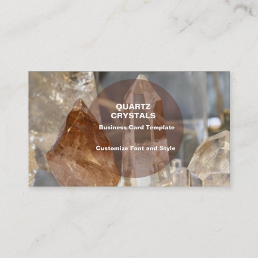 Kristallen voor genezing - Kwartz kristallen Visitekaartje (Voorkant)