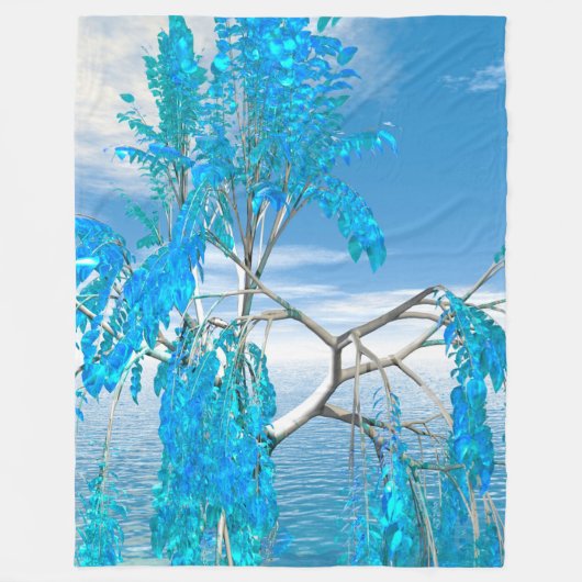 Kristallen Zomerboom Fleece Deken (Voorkant)