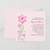 Kristallen's Bridal Shower Invitation (roze) Kaart (Voorkant / Achterkant)