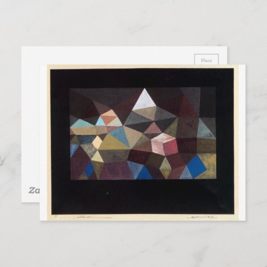 Kristallijn landschap door Paul Klee Briefkaart (Voorkant / Achterkant)