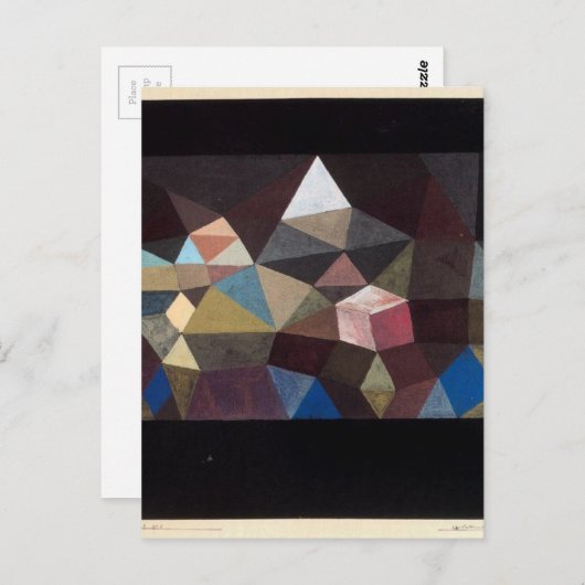 Kristallijn landschap door Paul Klee Briefkaart (Voorkant / Achterkant)