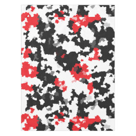 Kristallijn rood zwart-wit Abstract patroon Tafelkleed