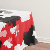 Kristallijn rood zwart-wit Abstract patroon Tafelkleed (Voorbeeld)