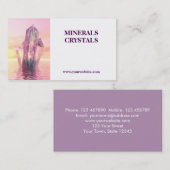 kristallijne delfstoffenwinkel visitekaartje (Voorkant / Achterkant)