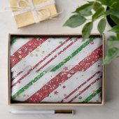 Kristallijne kerststrepen, papier voor losse velle (Geschenk)