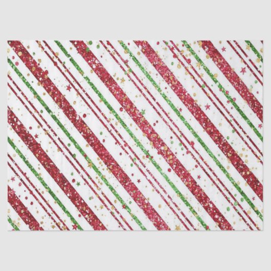 Kristallijne kerststrepen, papier voor losse velle (Voorkant)