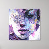 Kristallijne Stilte – Een Paarse Portret Canvas Afdruk (Voorkant)
